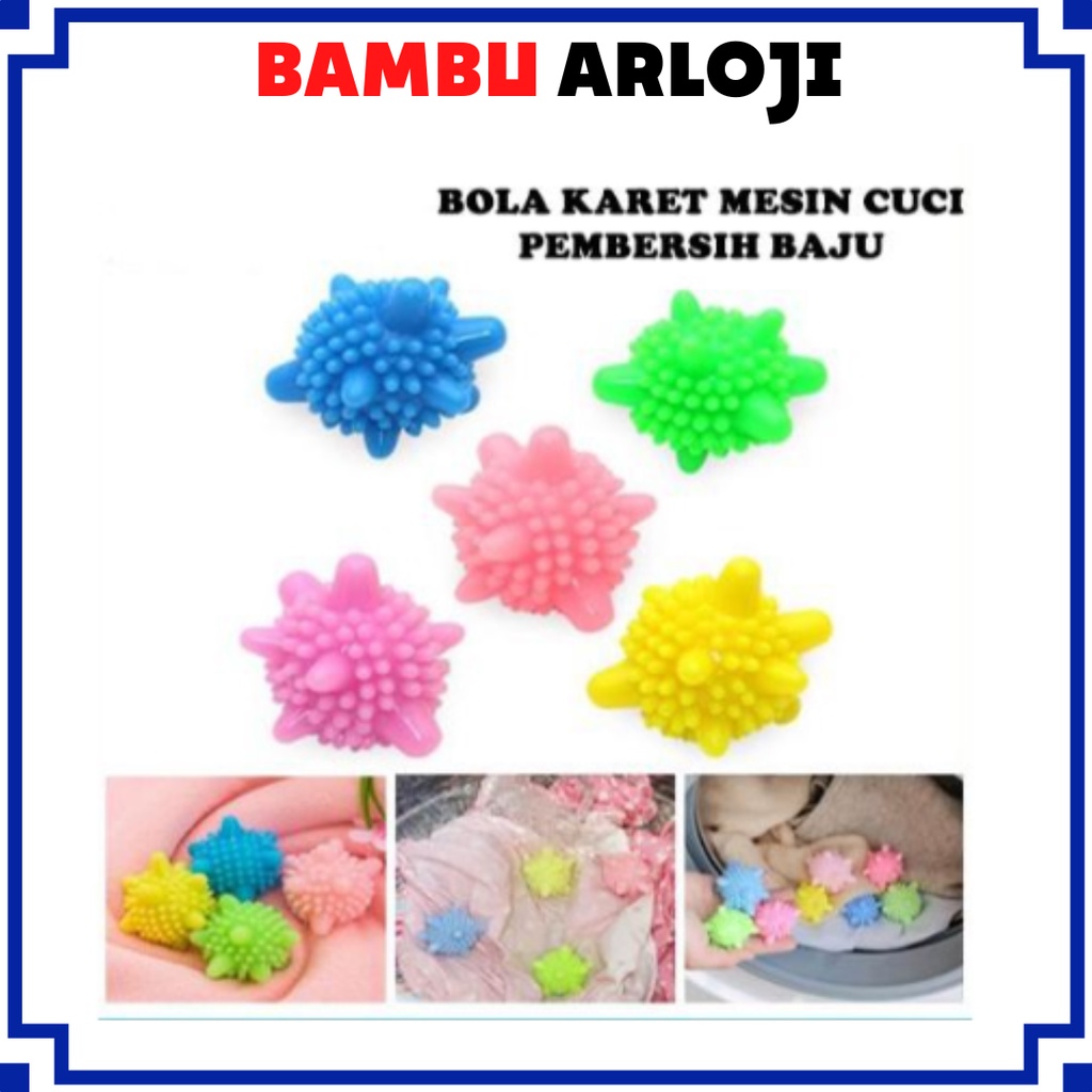 Bola Karet Mesin Cuci MAGIC LAUNDRY BALL Alat Bantu Pembersih Baju Pencuci Pakaian Anti Kusut Clean / PR025