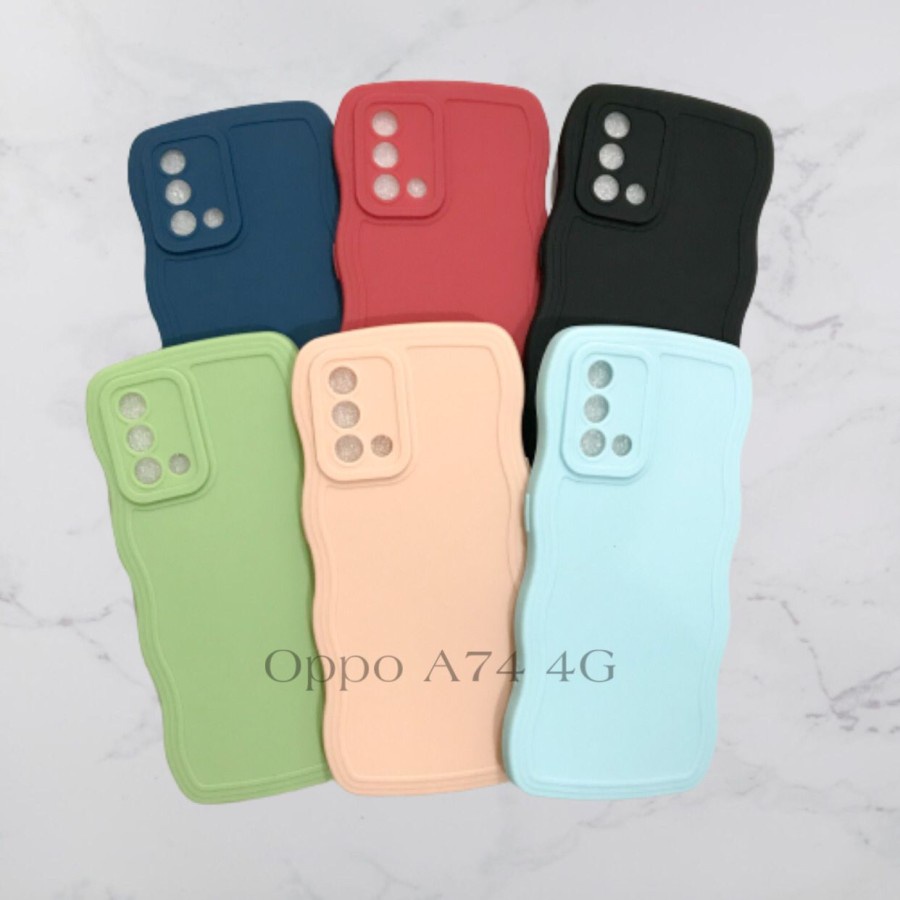 CASE OPPO A74 4G - SOFTCASE SILIKON GELOMBANG WAVY PRO CAMERA - GA