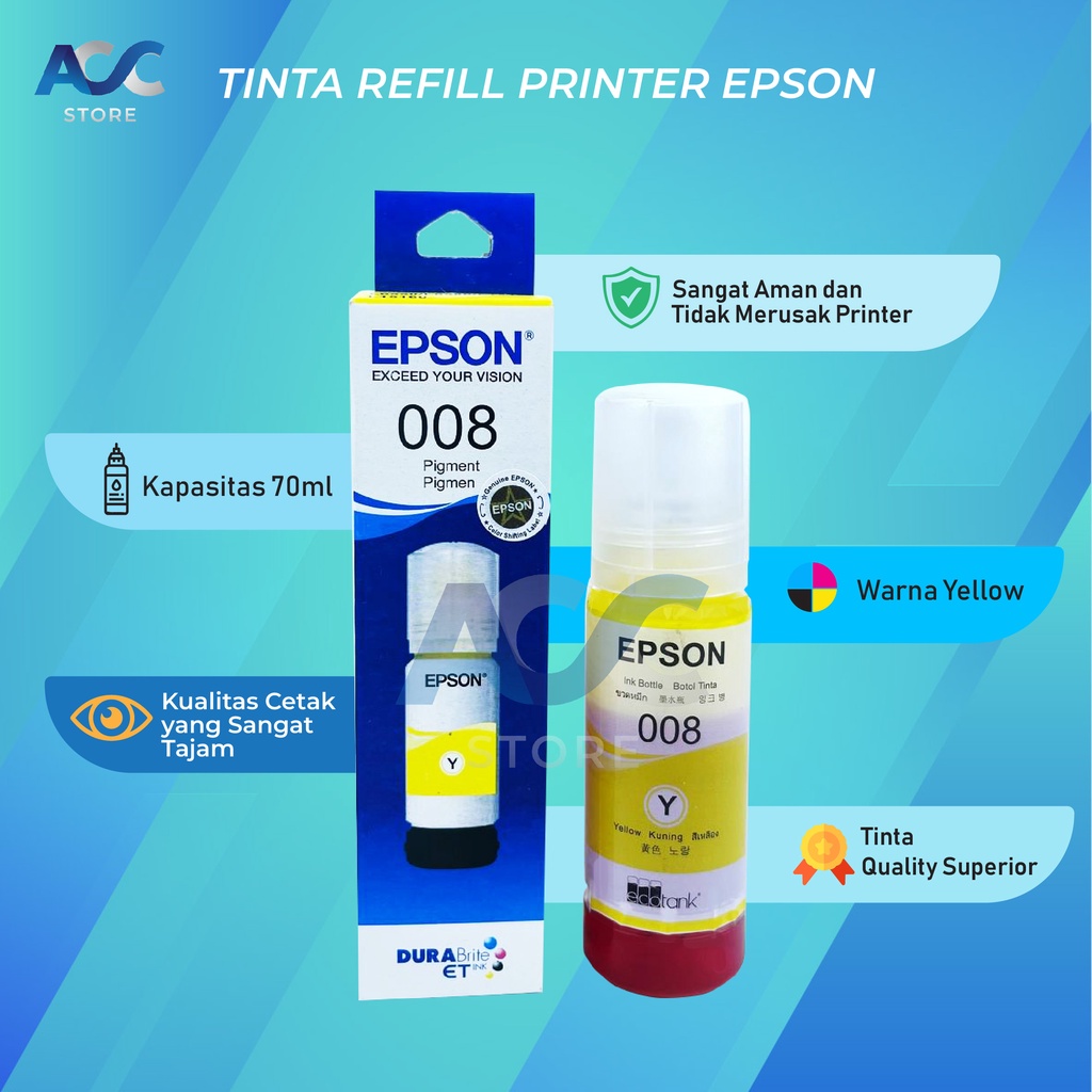 1 SET 4 PCS Tinta Epson 008 Isi Ulang Printer L6550 L6580 L15150 L15160