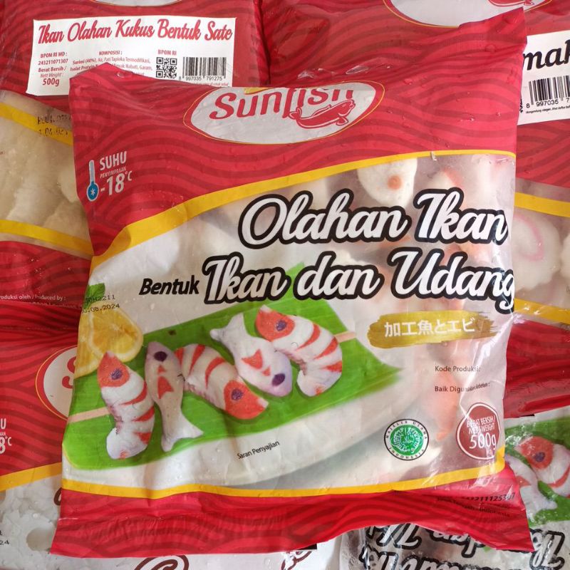 

Olahan Ikan bentuk Ikan & Udang Sunfish 500gr