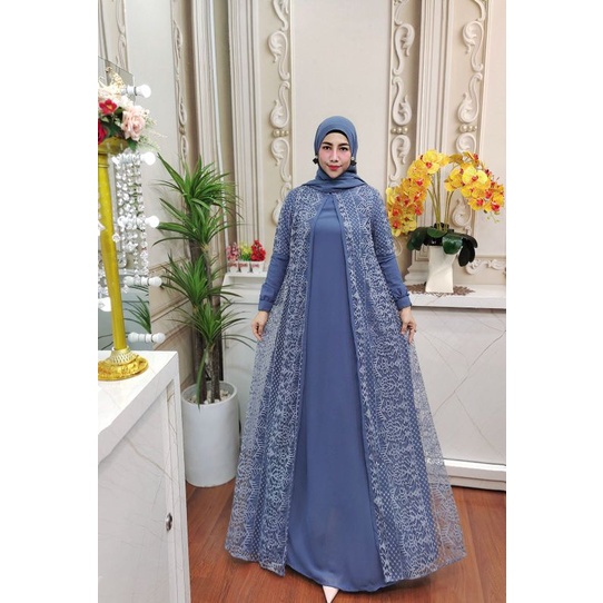 Deyura Dress / Dress Syar'i Muslimah Terbaru / Gamis Syar'i Kekinian / Gamis Jumbo Syari