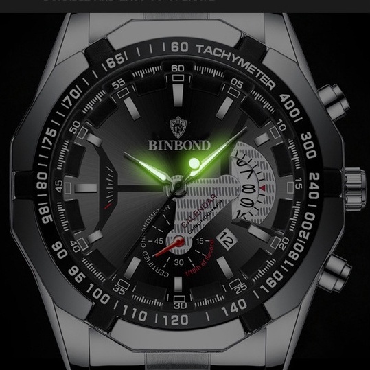 Jam Tangan Pria BINBOND C7 Stainlees Steel Tahan Air jam pria terbaru jam pria kekinian jam pria murah jam pria import jam pria BISA BAYAR DITEMPAT