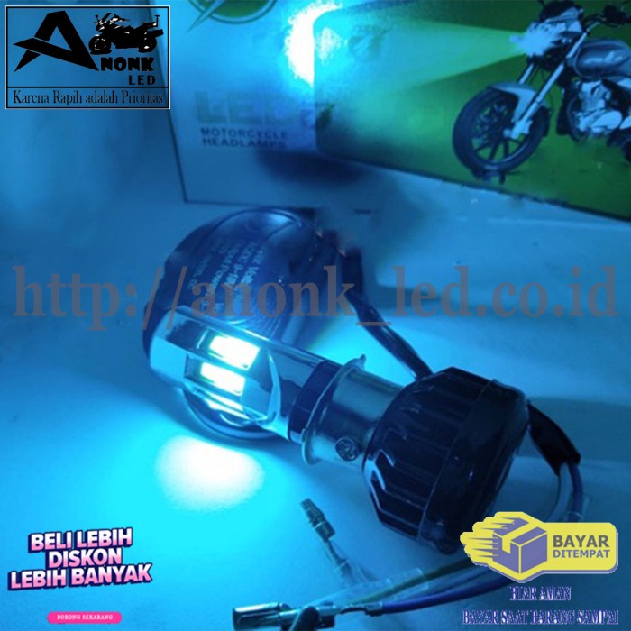 Lampu Led Utama Motor Beat RTD 6sisi / Lampu Depan Motor 6sisi-ICEBLUE