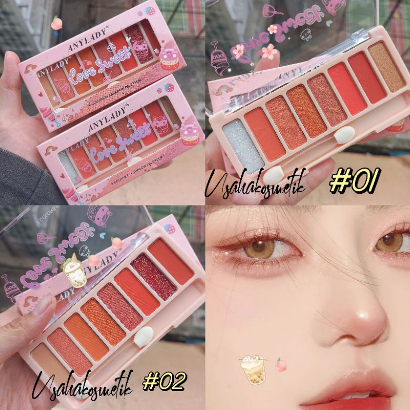 PROMO!! 972 EYESHADOW ANYLADY LOVE SWEET 8 WARNA EYE SHADOW