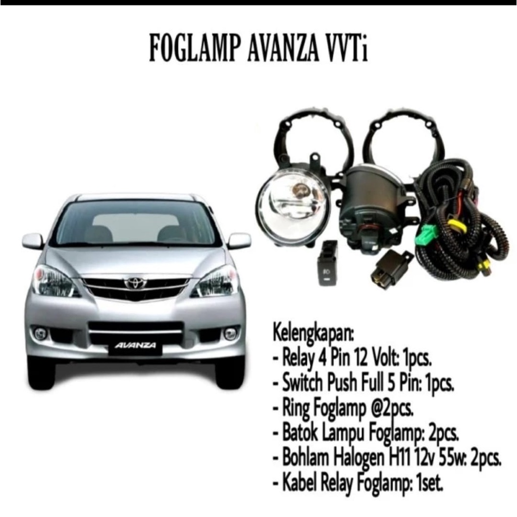 Foglamp Lampu Kabut Avanza VVTI 2006-2011 Foglamp Grand Innova Vios - AVANZA VVTI