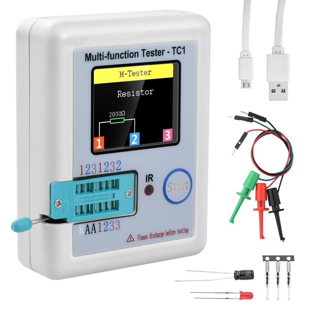 Lanfy Multi-meter Transistor Tester Backlight LCD Multifungsi 1.8 &quot;TFT Diode Triode Kapasitor