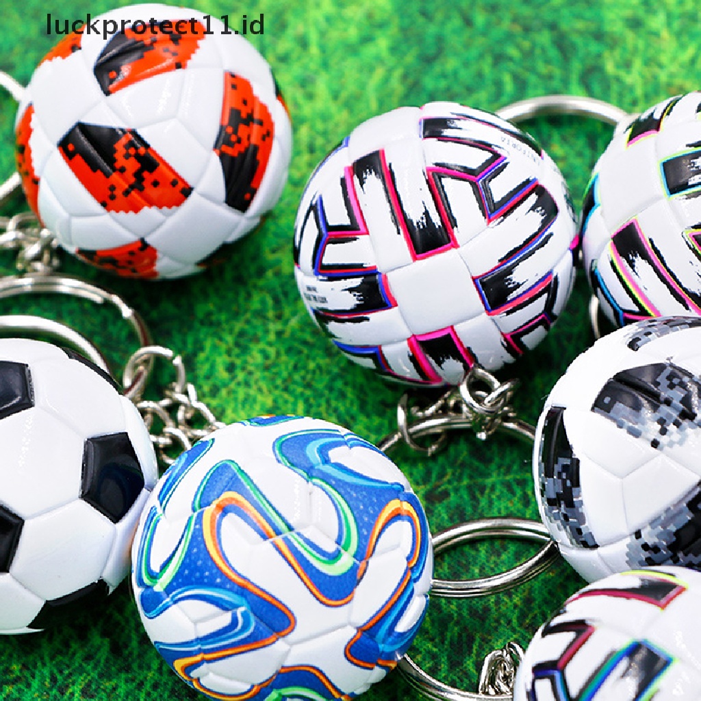 /Fashion Hot// Fashion// 3D Olahraga Sepak Bola Souvenir Kulit PU Keyring Pria Sepak Bola Fans Gantungan Kunci Liontin.