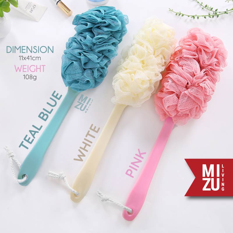 MIZU BAKSURA Back Scrubber Loofah Sikat Mandi Punggung Spon Gagang Panjang