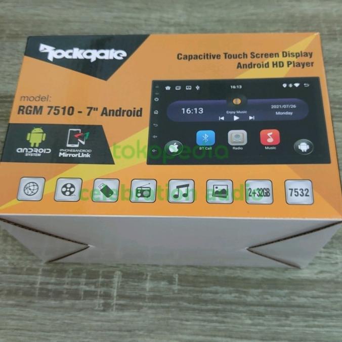 HEADUNIT ANDROID ROCKGATE 7IN RGM 7510 UH54O56K