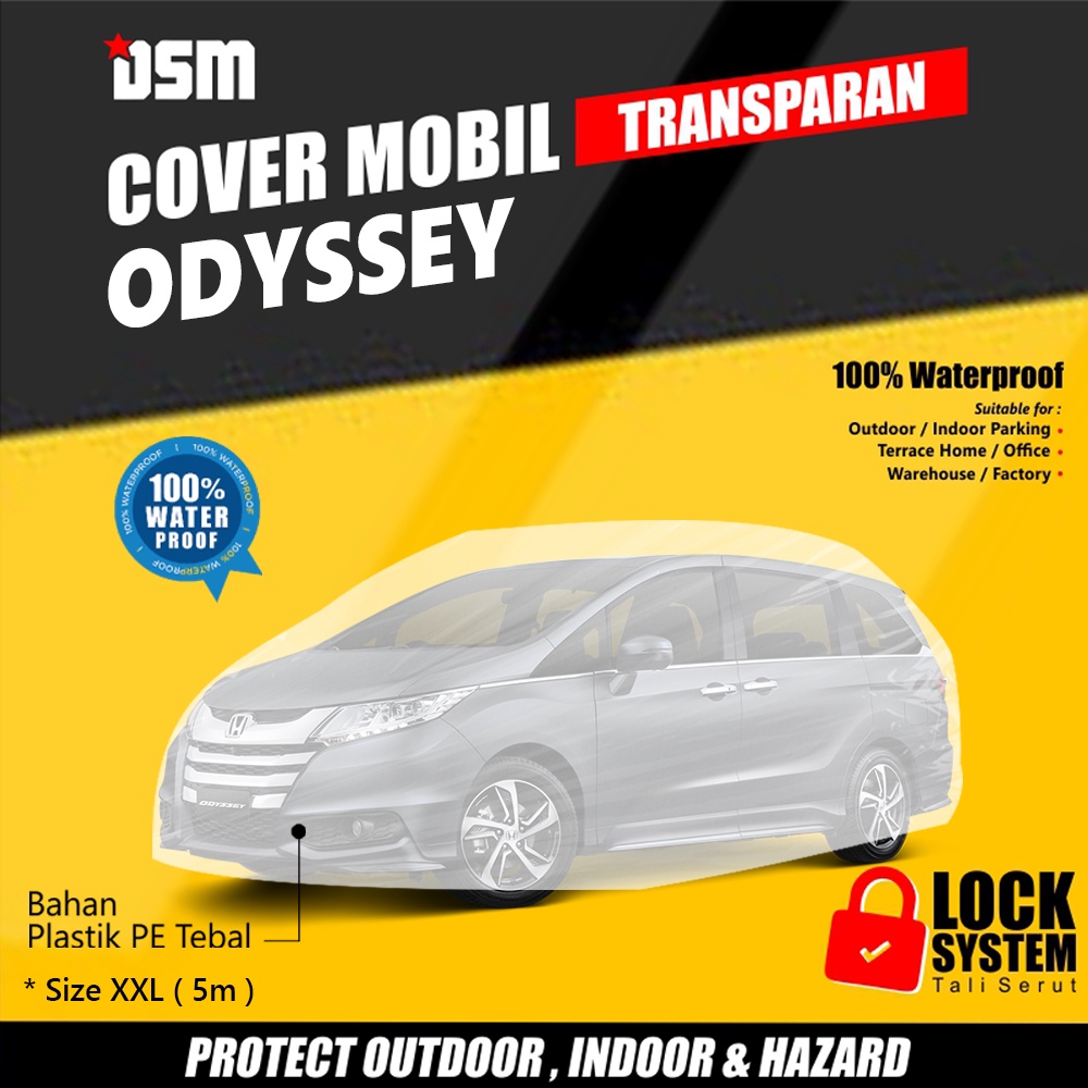 Cover Mobil Honda Odyssey Transparan / Plastik Tebal Waterproof Outdoor Indoor