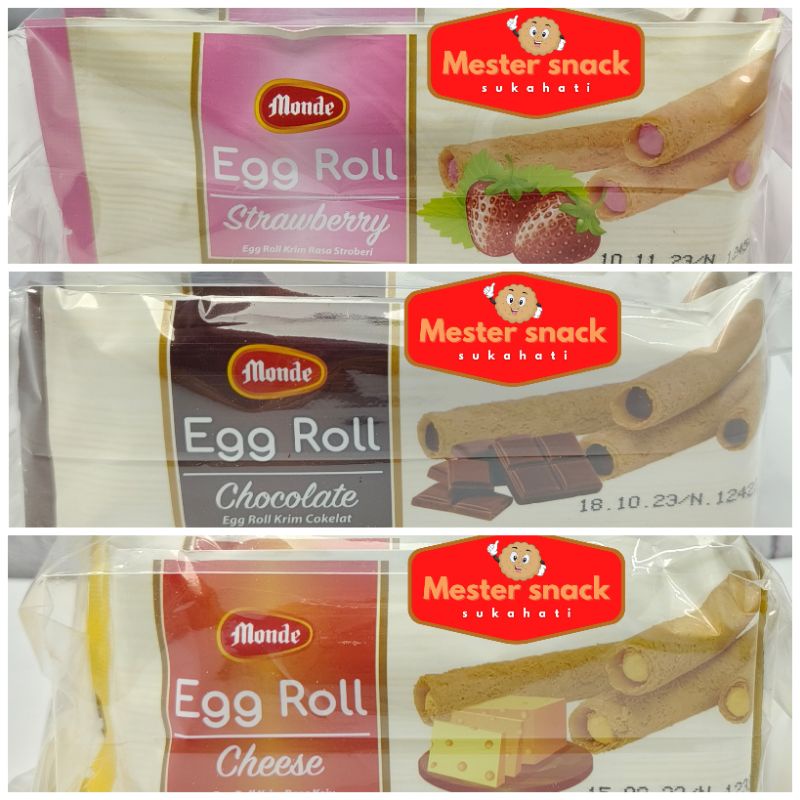 Monde Egg Roll Stick | Monde | Monde Egg Roll Coklat | Monde Egg Roll Cheese | Monde Egg Roll Strawberry