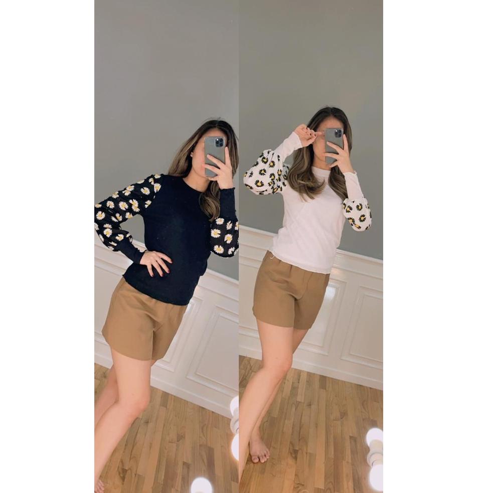 [W-S6S[㊚] AFI - EC - Sania Top RIB Blouse pasti dikirim