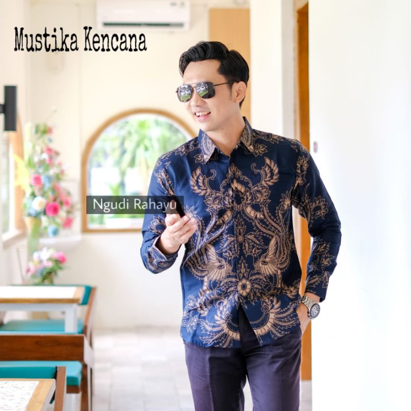 Kemeja Batik Pria Slimfit Slim Fit Terbaru Kekinian Ori ngudi