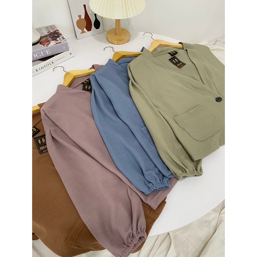 Yura Puffy Outer / Outwear Waffle Oversize