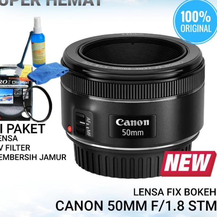 ➧✾ LENSA FIX EF CANON 50MM F 1.8 STM BARU DAN BERGARANSI Best Produk