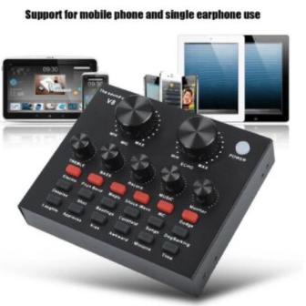 Recomended Sound card V8 Mixer Bluetooth SoundCard V8 Audio Soundcard