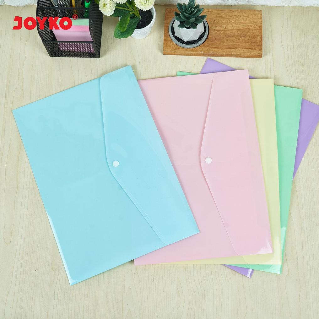 

[A-2&W ㊚) Map Kancing Plastik Data Bag Tas Joyko DBG-108 Pastel Color premium