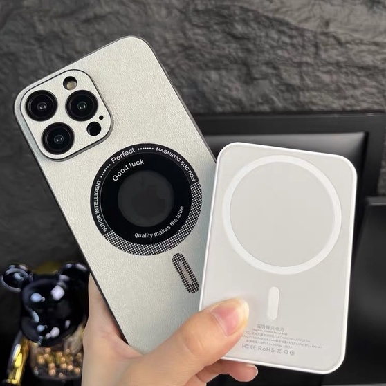 IPHONE Casing Magnetik Bahan Kulit Untuk Iphone14 13 12 Pro Max anti Keringat Matte13 Pro Max Dengan film Pelindung Lensa Akrilik anti Jatuh case