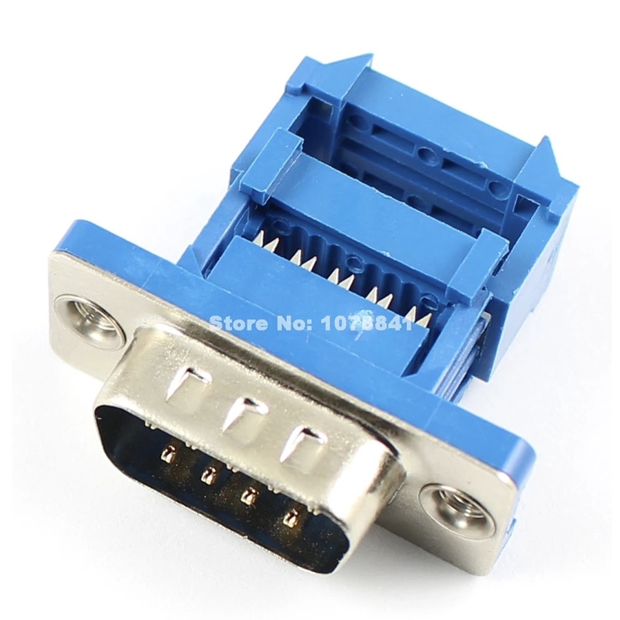 DIDC9 DB9 Male serial port Connector IDC crimp Type D-Sub RS232 COM