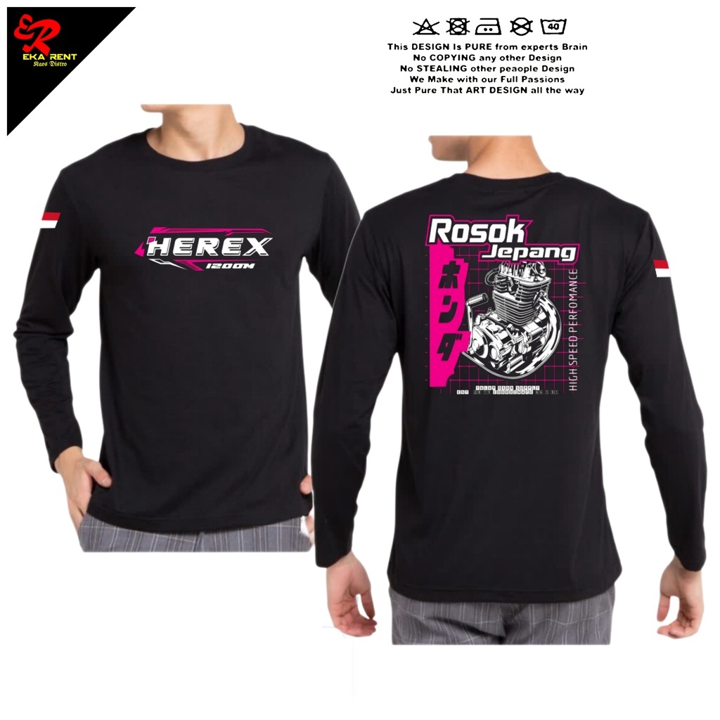 Kaos Motor Herex Kaos Rosok Cilik Jepang Lengan Panjang