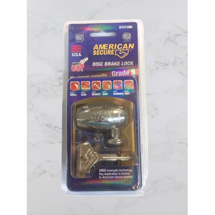 Gembok Cakram Motor American Secure Anti Potong Anti Cairan Setan ORI