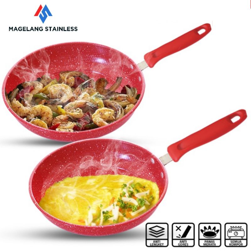 GSF WAJAN WARNA GAGANG G-1232/WAJAN MARBEL 32CM/WAJAN ANTI LENGKET