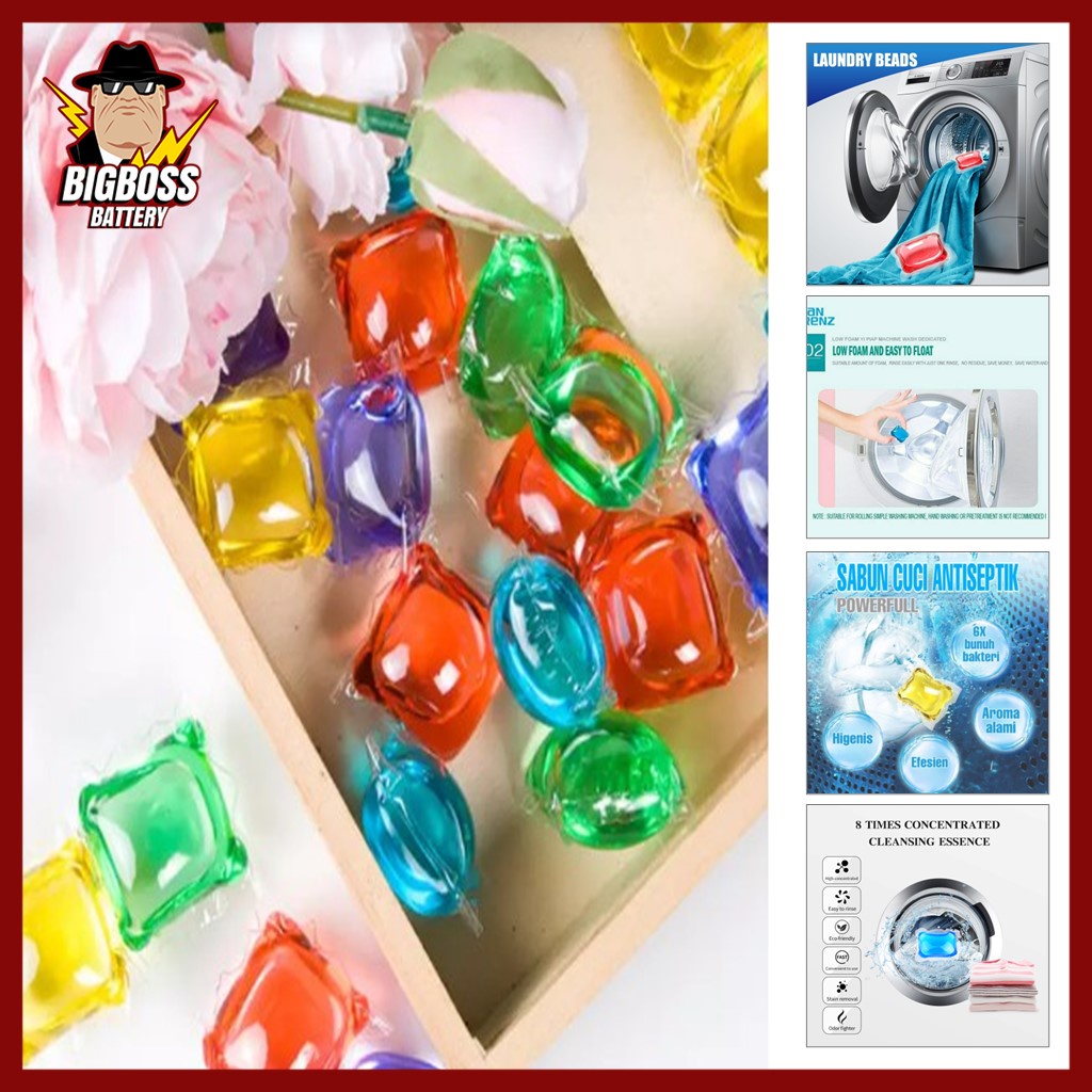 Deterjen Sabun Gel Ball Laundry Detergent Cair Cuci Baju Liquid Bola Ajaib Wangi Hemat Soap Mini