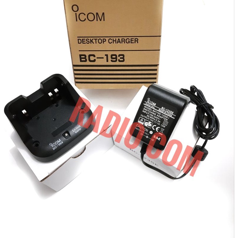 CHARGER HT ICOM V80 LITHIUM / ICOM BC 193 MURAH DESKTOP CHARGER ICOM V80 U80L F4000 F3000 CARGER BATTERY ICOM BP265