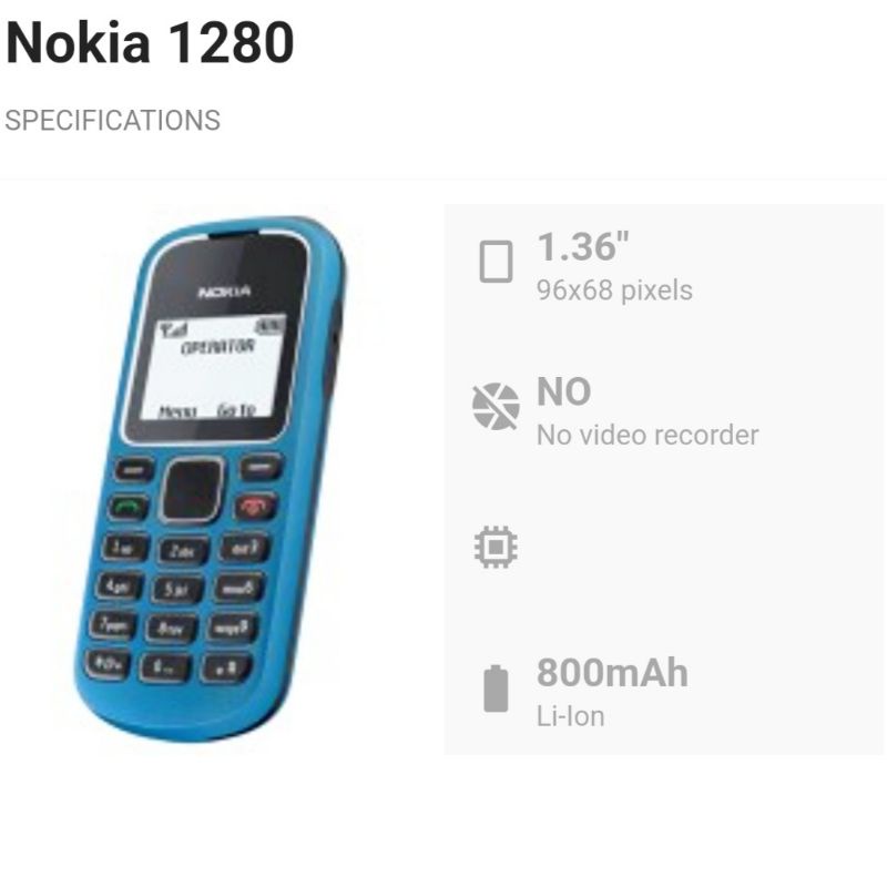 HP Nokia 1280 Jadul