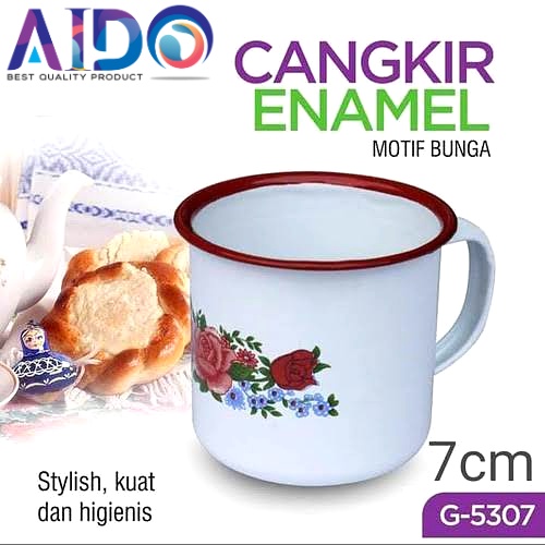 Cangkir Seng Enamel Jadul 7cm Polos / Cangkir Jadul / Souvenir Cangkir 5007/5307