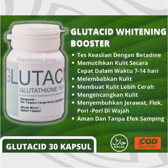 Glutacid Whitening Booster Obat Pemutih Badan Ori