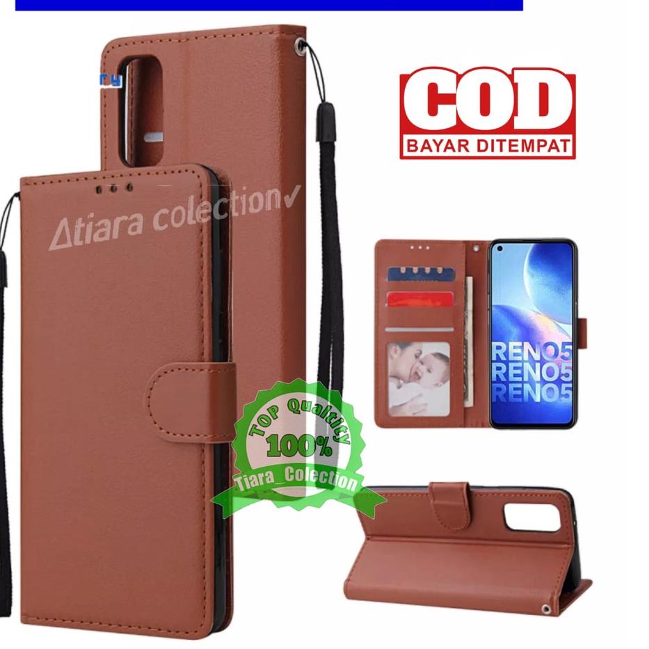 (E-9-W») OPPO RENNO 4 RENO 4F RENO 5 RENO 5F RENO 5 PRO CASING DOMPET HP COVER HP LEATHER FLIP CASE 