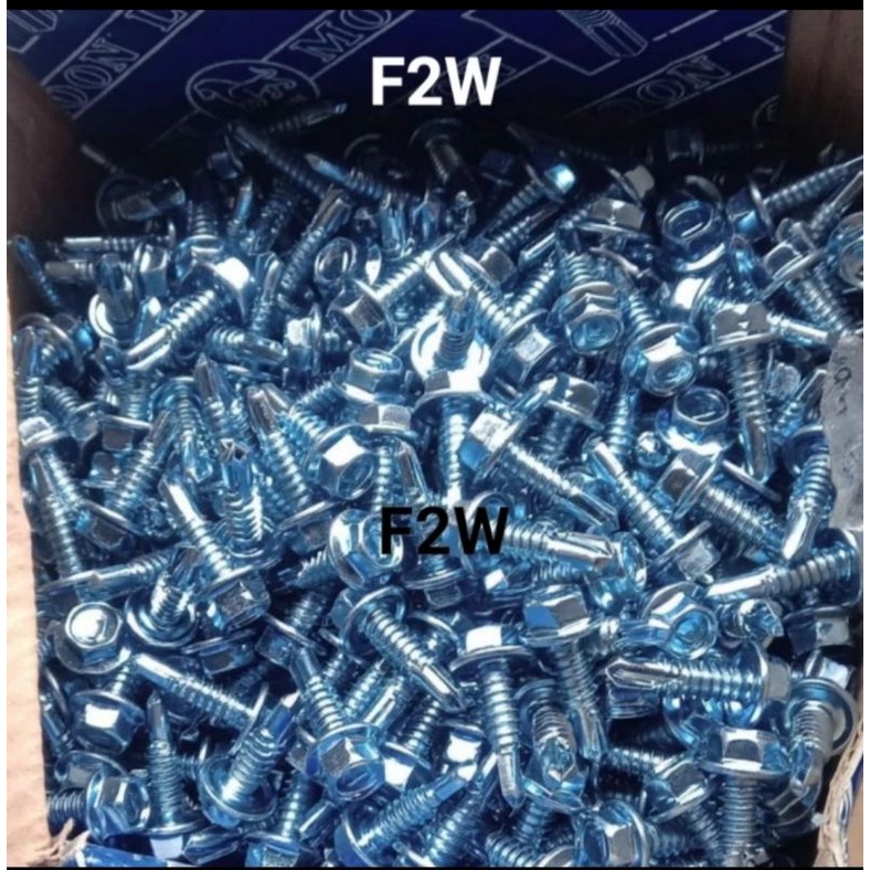 #12X20 SEKRUP BAJA RINGAN PUTIH 12X20 MOON LION BAUT ROOFING L DRILLING 2CM