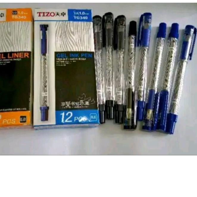

VH5✾ Pulpen Pen Pena Bolpen Gel TIZO (1 pak 12 pcs) Model Baru