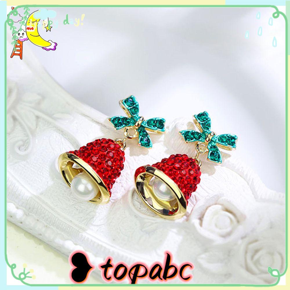 Top Earring Hadiah Wanita Tahun Baru Jingle Bell Lonceng