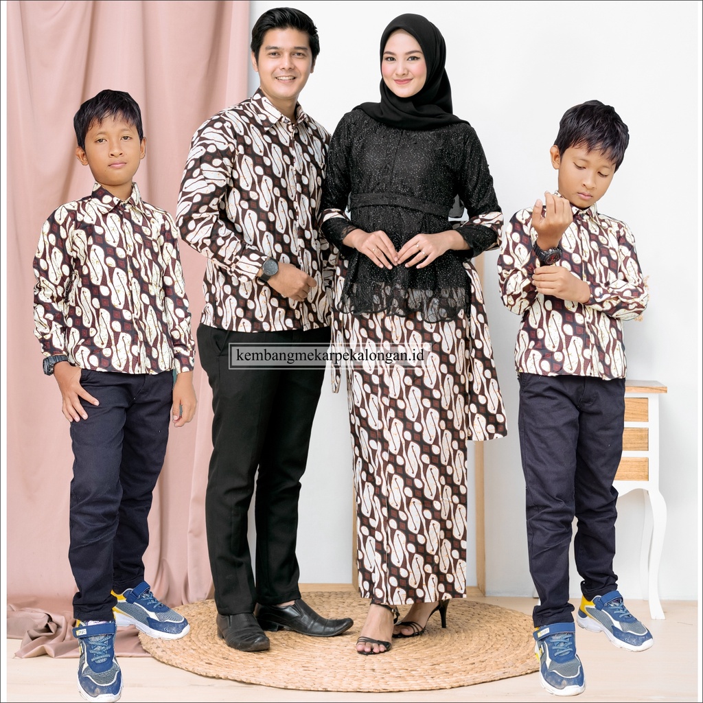 COUPLE KEMEJA BATIK EXLUSIVE KEMEJA DAN ROK WIRON MOTIF SENO PARANG