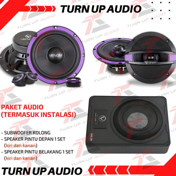 Paket Audio Mobil Venom Subwoofer Kolong Speaker Pintu Venom Vertigo