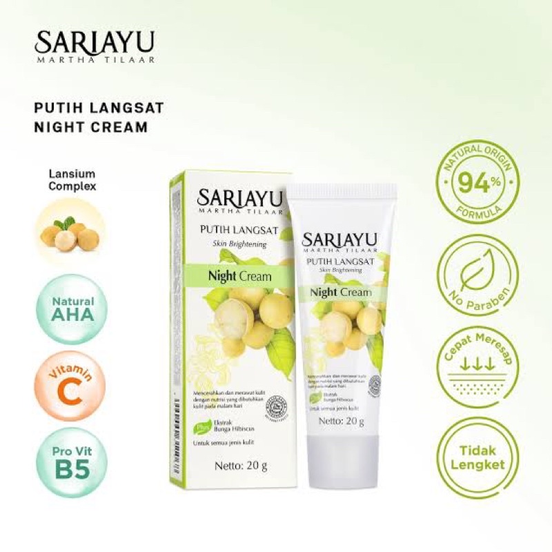 Sariayu Putih Langsat Night Cream