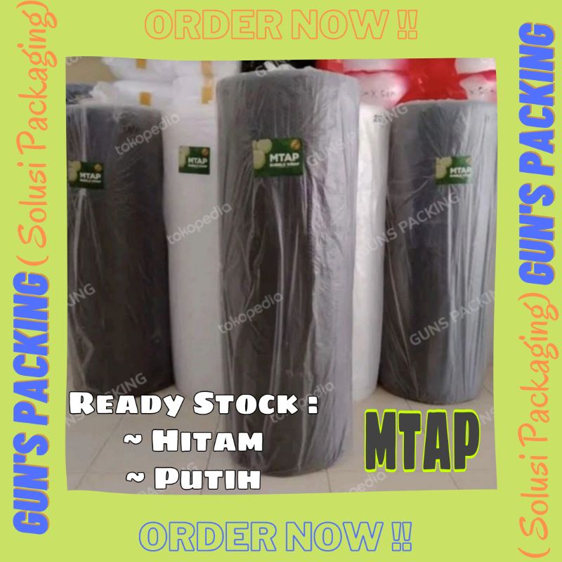 

Bubble Wrap Hitam Bening 125cm x 50mtr MTAP Jamin Tebal