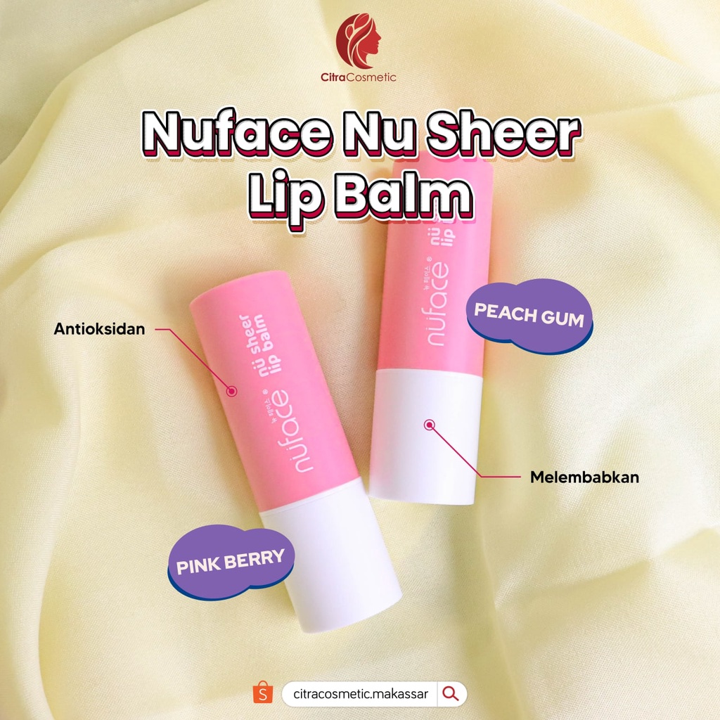 Nuface Nu Sheer Lip Balm Series | Peach Gum | Pink Berry