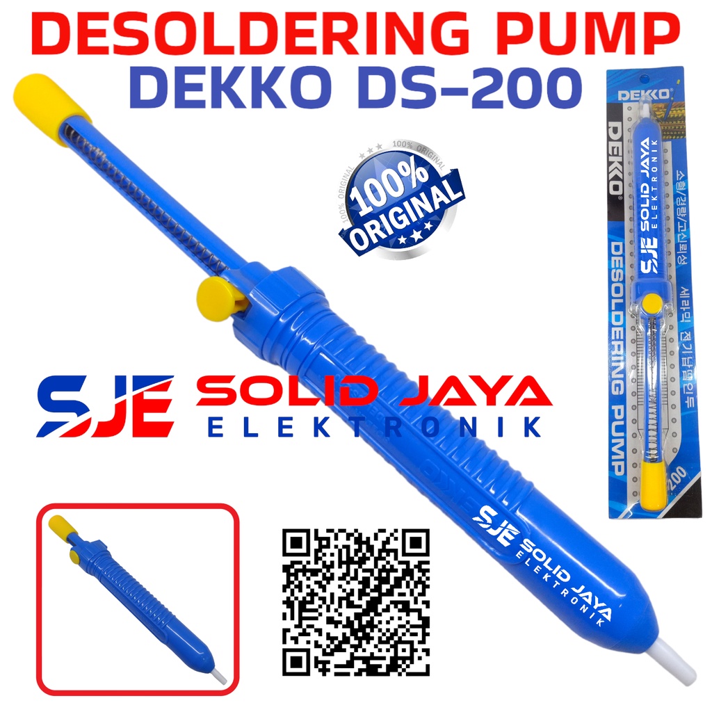 SEDOTAN TIMAH DEKKO DS-200 DS200 DS 200 ATRAKTOR DESOLDERING PUMP TINOL DEKO SOLDER SUCKER ONE TOUCH SOLDER ABSORTION ASLI ORI ORIGINAL