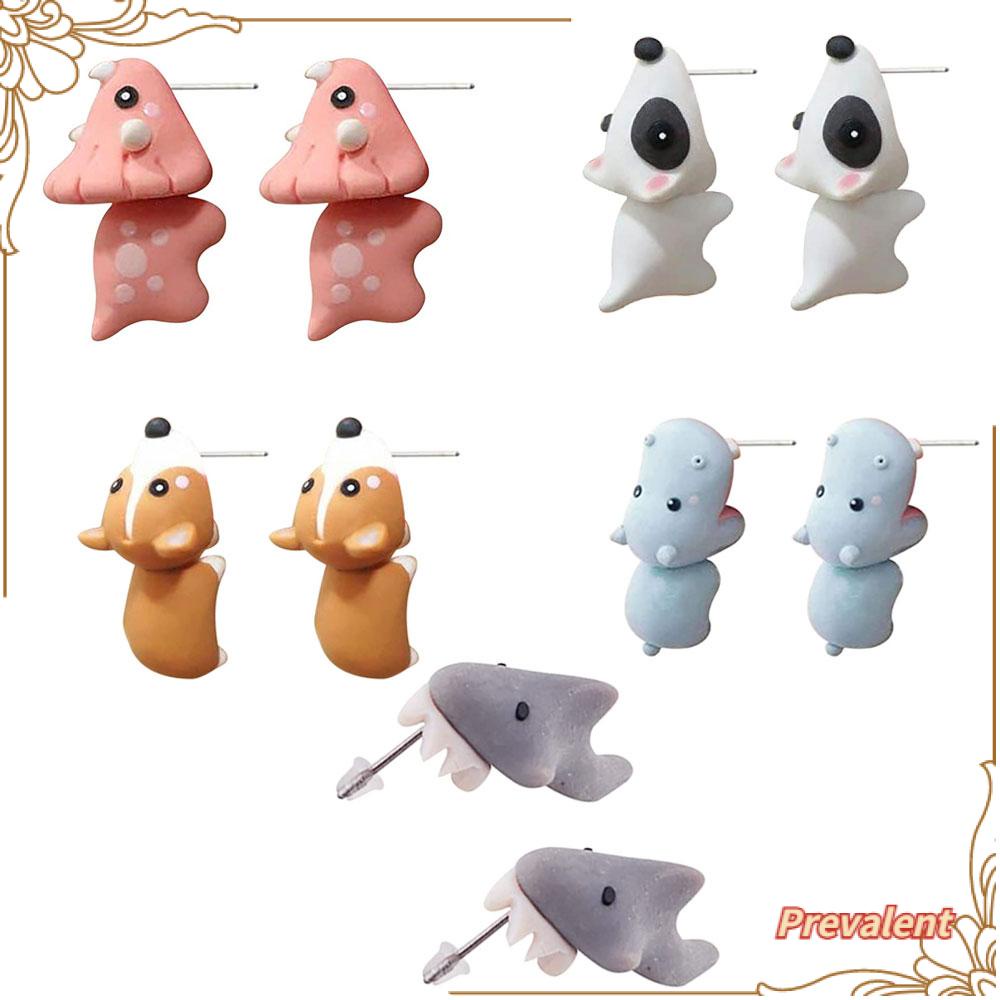 Preva Anting Gigit Hewan Anting INS Gaya Perhiasan &amp; Aksesoris Wanita Hadiah Perhiasan Fashion Handmade Clay Earrings