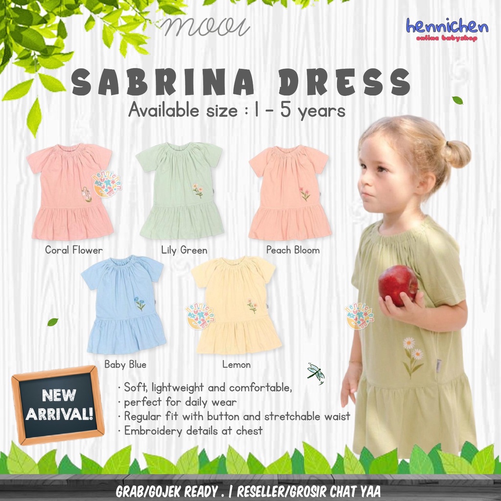 PROMO 7.7 PROMO BAJU LEBARAN MURAH MOOI SABRINA DRESS BAJU ANAK DRESS  FASHION ANAK PEREMPUAN 1 - 5 TAHUN