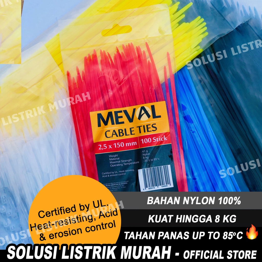 MEVAL Kabel ties Cable tie 2.5x150MM /15CM 2.5