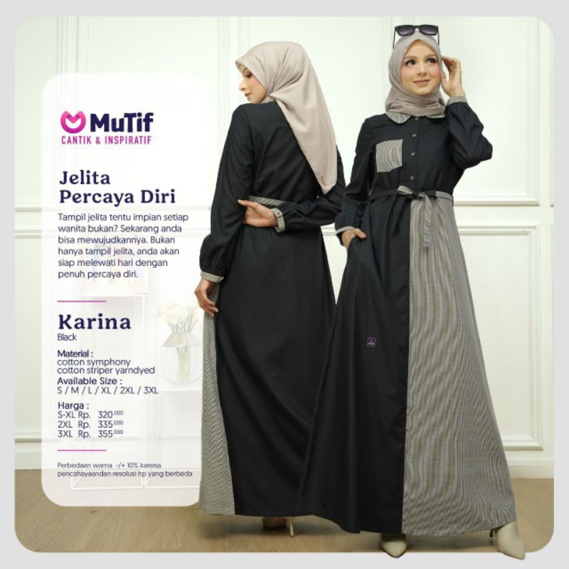 GAMIS MUTIF KARINA BLACK