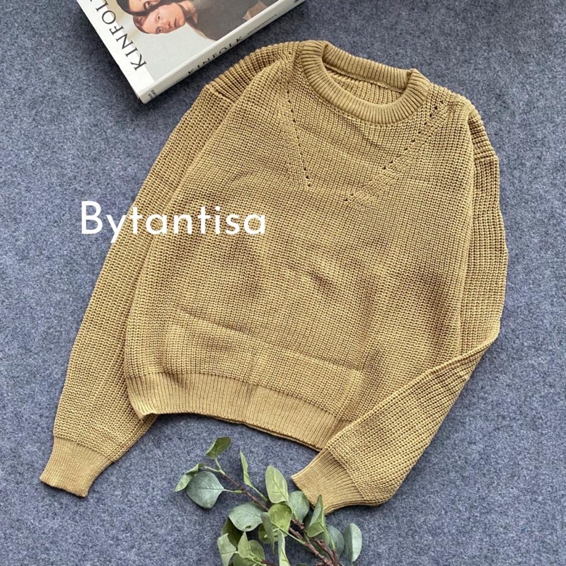 SWEATER RAJUT TEE GWENA NORMAL SIZE BAHAN LEMBUT