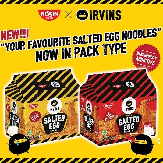 

(I-V3V♥) Nissin Irvins Noodle salted egg/spicy eceran 113 gram (1 pc) super keren