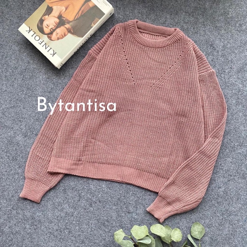 SWEATER RAJUT TEE GWENA NORMAL SIZE BAHAN LEMBUT