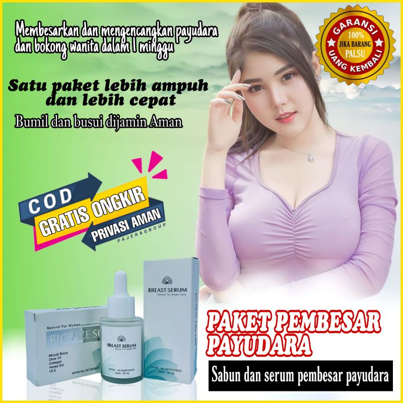 Paket ampuh isi sabun dan serum pembesar payudara asli bpom sabun pembesar payudara super cepat perm