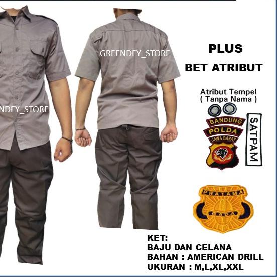 SALE✅Promo Baju Seragam PDH Coklat Satpam Setelan Dinas Security PDH Terbaru 2022|SQ4